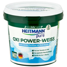 Кислородное средство для удаления Пятно + усилитель для стирки HeitmannNatur Pure Oxi Power WEISS, 500г